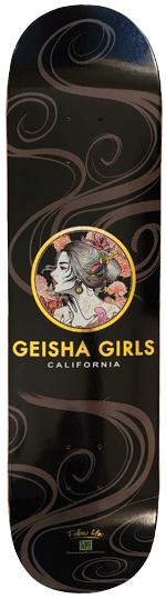 Geisha Girls Skateboard Deck (Black)